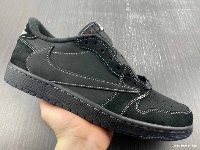 DM7866-001 Low Retro 1 Air Black x Air Scott Travis Jordan Jordan Phantom